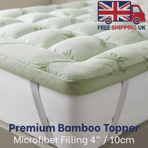 Bamboo mattress topper 10cm - 4",